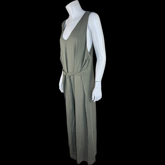 Encore Idina Menzel Romper Olive Green Knit Sleeveless V-Neck Jumpsuit 2X - Picture 5 of 13